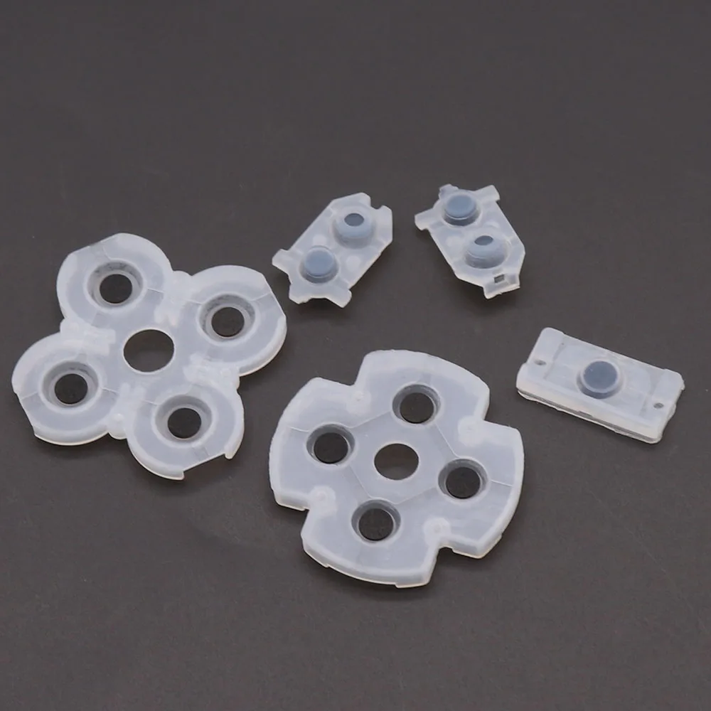 For PS4 Pro Slim JDS-040 Controller Full Set Buttons Joysticks Cap Touch D-pad R1 L1 R2 L2 Direction Key & Conductive Rubber Pad