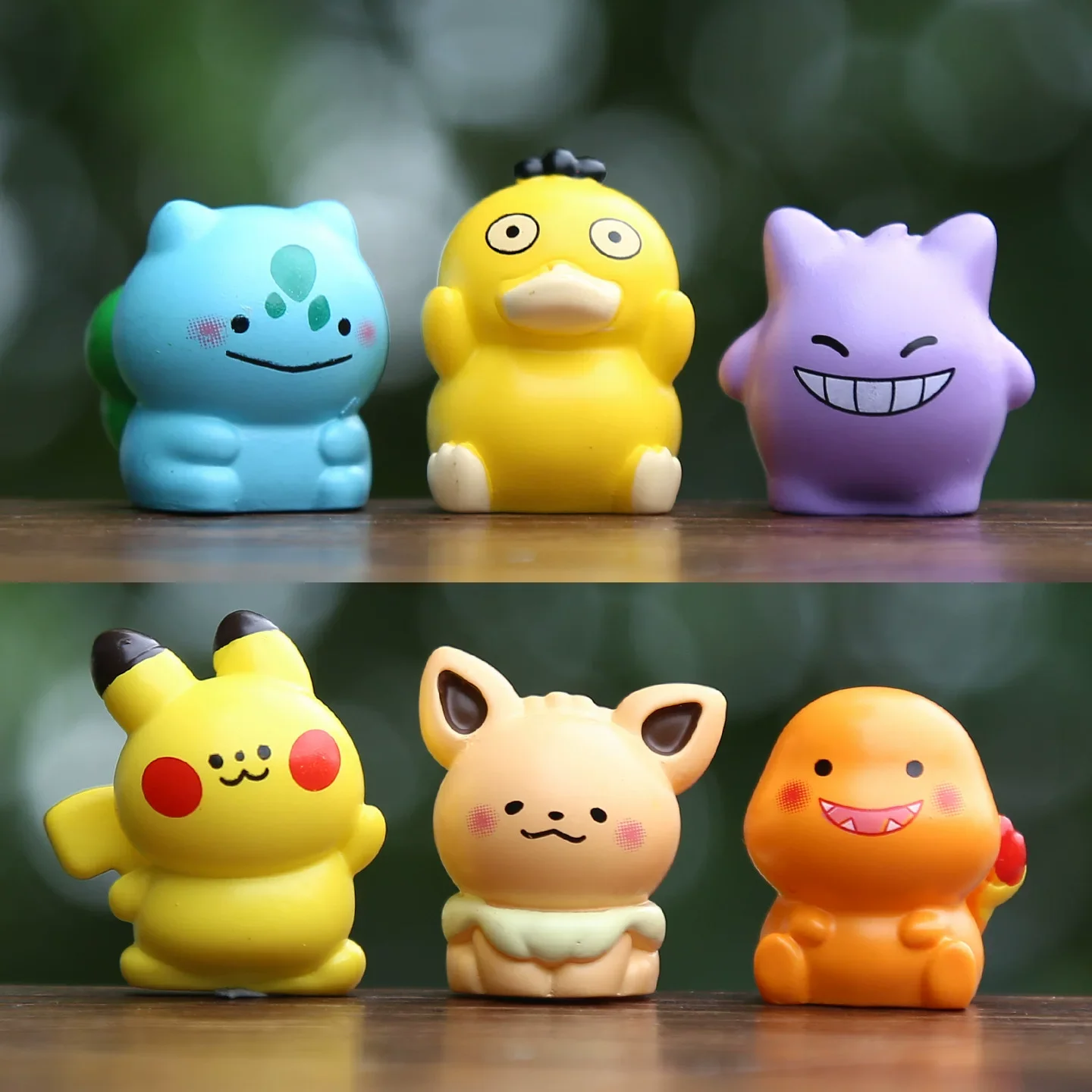 6 figurines mignonnes en PVC de la série Dream Team, version Q, décorations pour bureau, voiture, console centrale