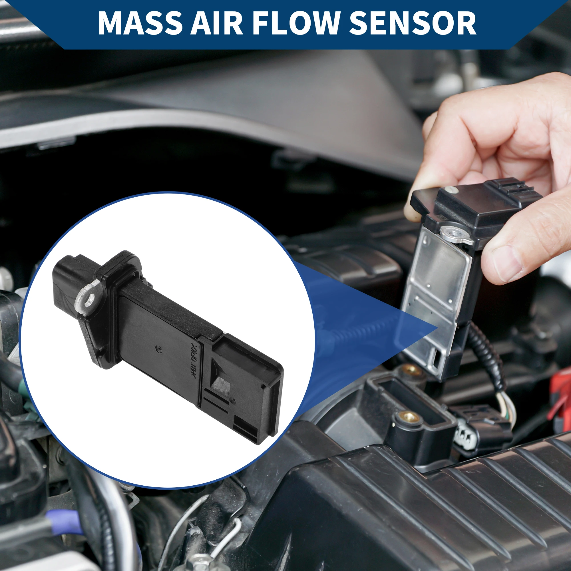 UXCELL Mass Air Flow Sensor Meter No.L3H513215 for Mazda‌ CX-9 08-15 Plastic Metal 1 Pc