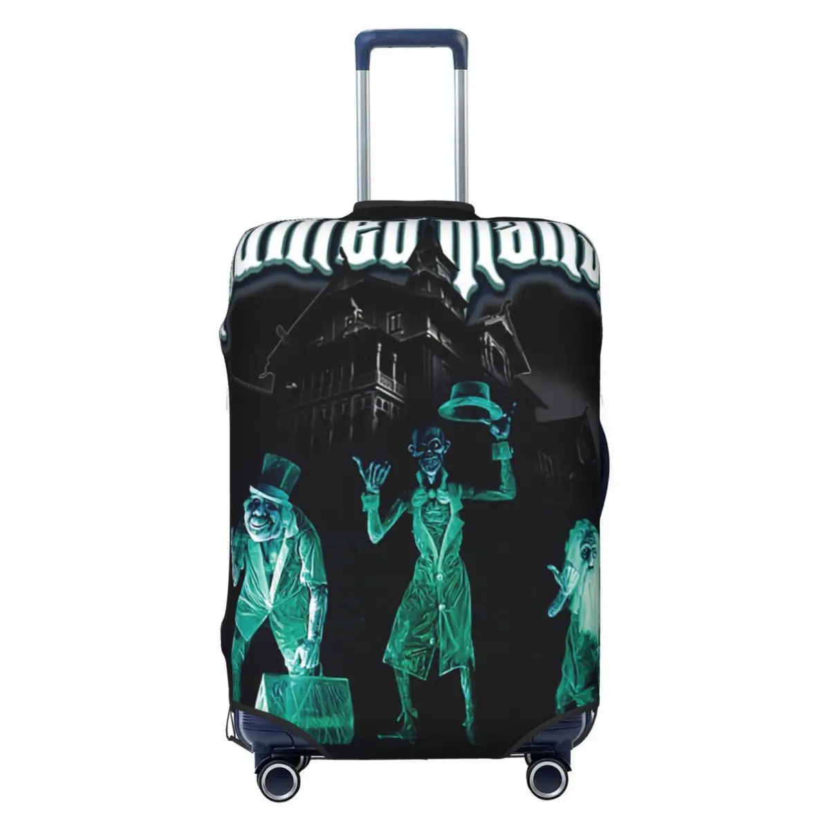 

Custom Haunted Mansion Ghosts Luggage Cover Protector Cute Halloween Travel Suitcase Covers for 18-32 Inch