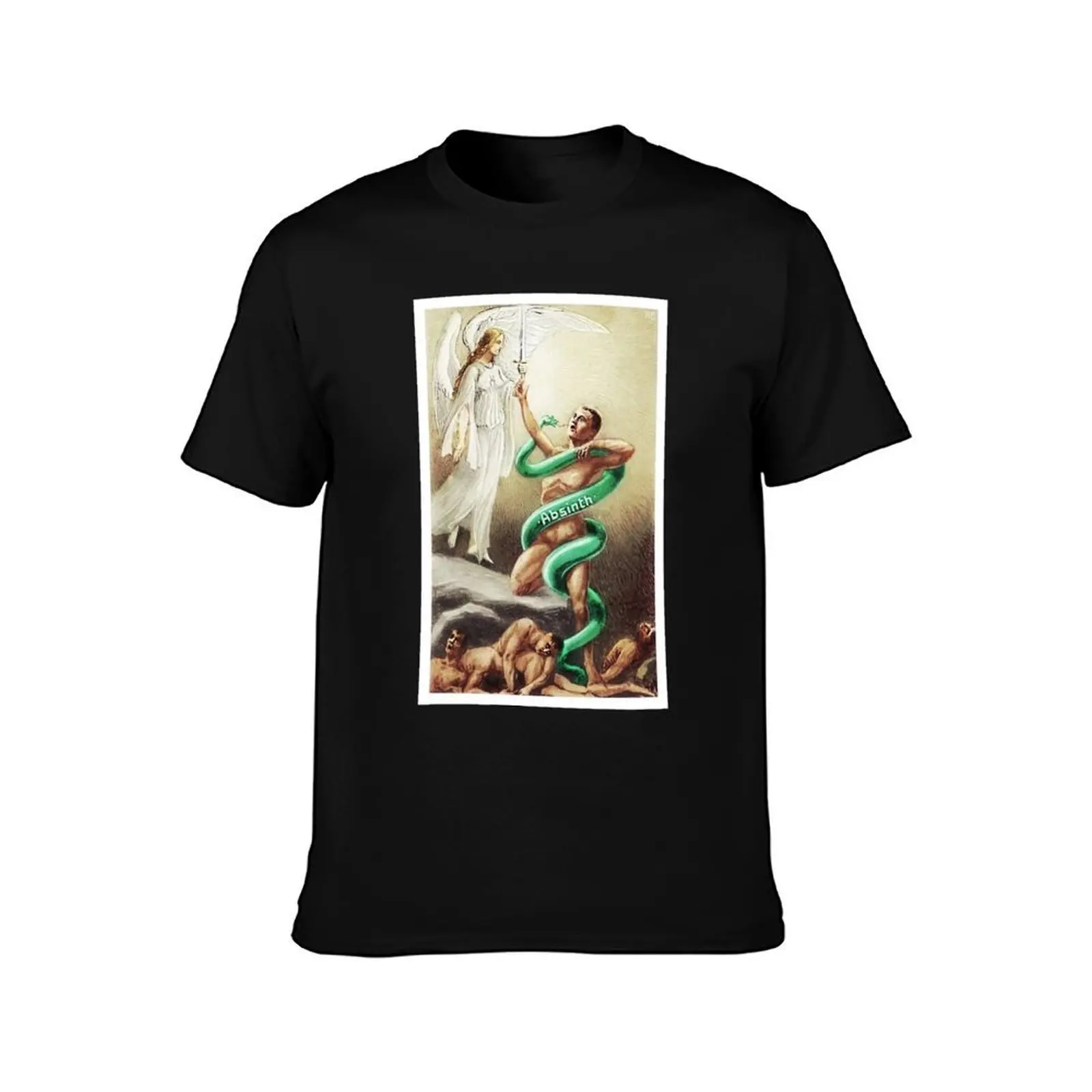 1908 Absinthe Swiss Absinthe is Death Aperitif Liquor Advertisement Vintage Poster T-Shirt Anti-Perspiration Workout Top T-Shirt