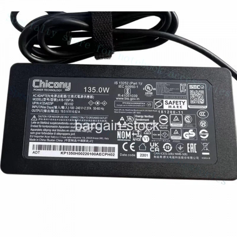 

A+ Chicony A18-135P1A 19.5V 6.92A 135W AC Adapter Charger For Acer Nitro V Laptop