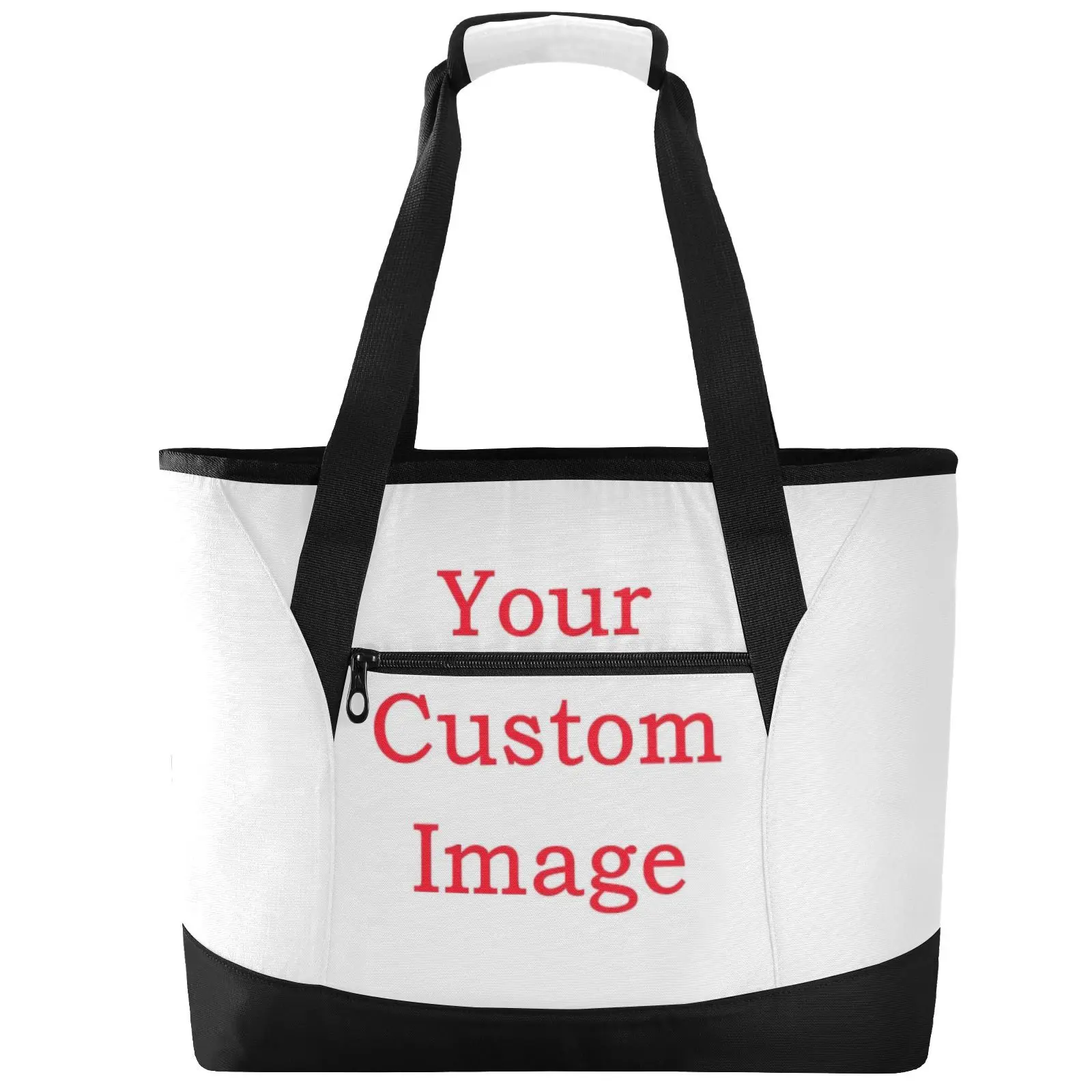 Large Capacity Insulated Lunch Bag Custom Pattern Portable Tote Cooler Bag Handbag Bento Pouch Thermal Food Picnic Storage Bag