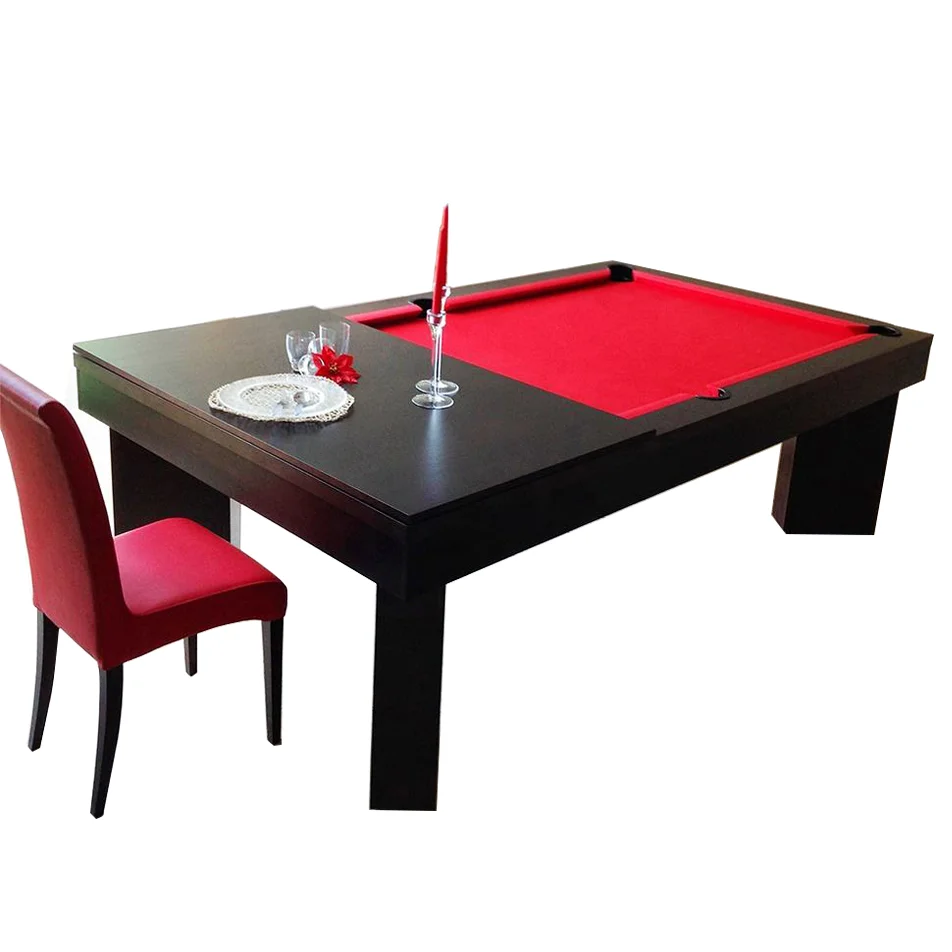 Custom Black 2 in 1 7ft 8ft 9ft Slate Super Power Billiards Table With Dining Board on Top
