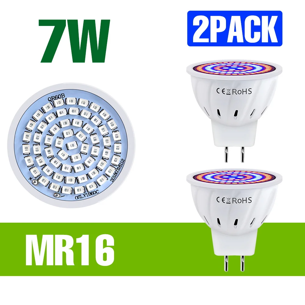 9W LED Volledige Spectrum Grow Lamp E27 Indoor Hydrocultuur Groei Doos E14 Succulente Zaailingen 220V Kas tent Teelt Verlichting