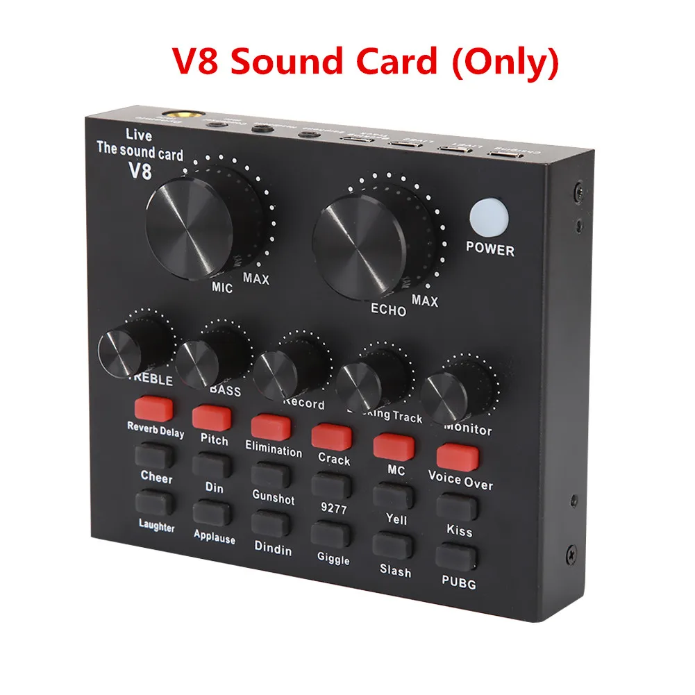 LIVE SOUND CARD SET プロフェッショナルマイク プロフェッショナルコンデンサーマイクキット,ライブサウンドカード