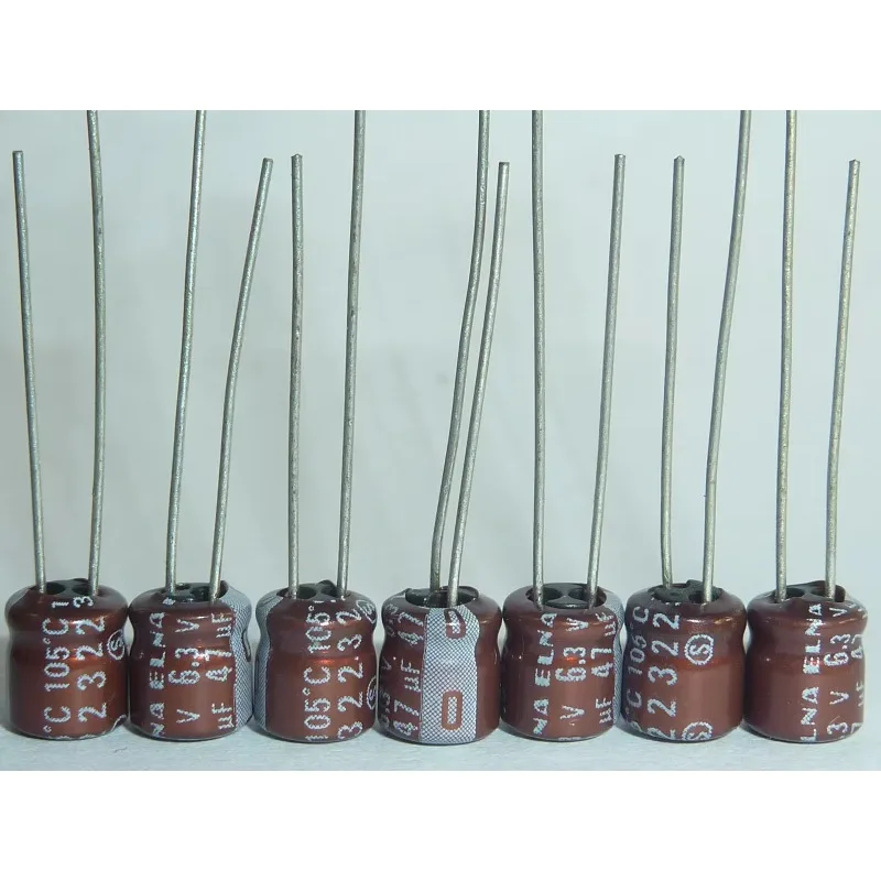 20pcs/200pcs 47uF 6.3V Japan ELNA 5x5mm 6.3V47uF Audio capacitor Brown HIFI DIY