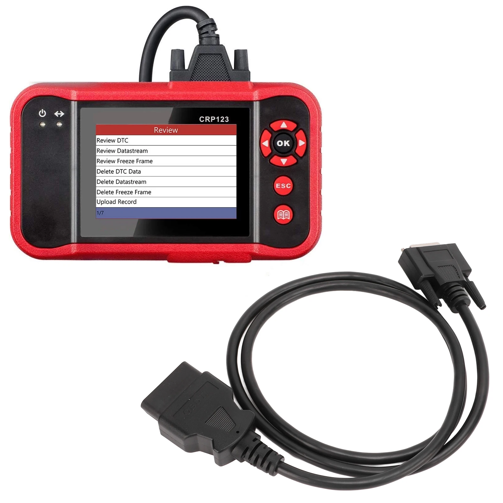 Main OBD2 Cable OBDII Test Diagnostic Connector Adapter Cable Replacement for Launch CRP123 CRP129