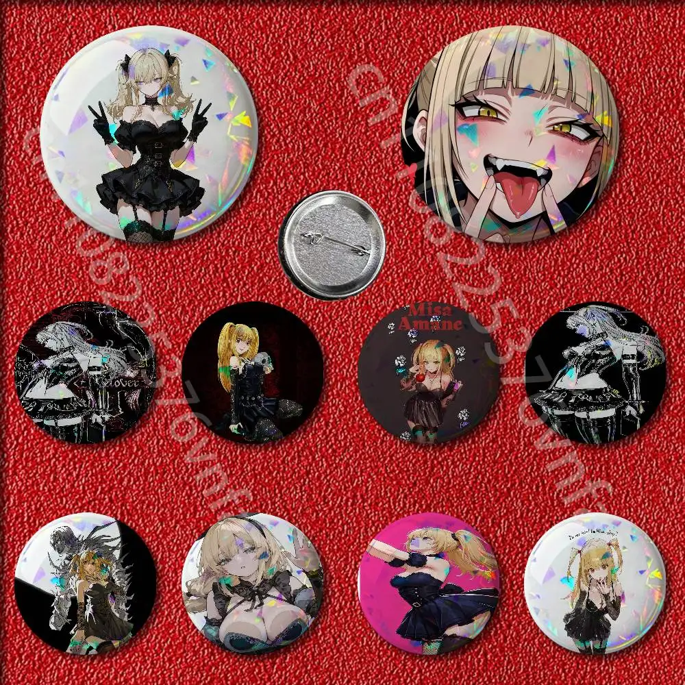 

D-Death N-Note Misa Amane Badges Badge 25mm 32mm 44mm 58mm 75mm Round Pin Brooch Adornment Souvenir Cosplay Gift
