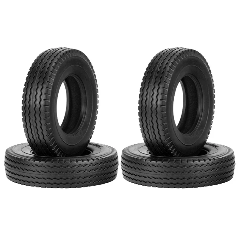 4 Pcs 19Mm Rubber Tire For 1/14 Tamiya RC Semi Tractor Truck Tipper MAN King Hauler ACTROS SCANIA Upgrade Parts