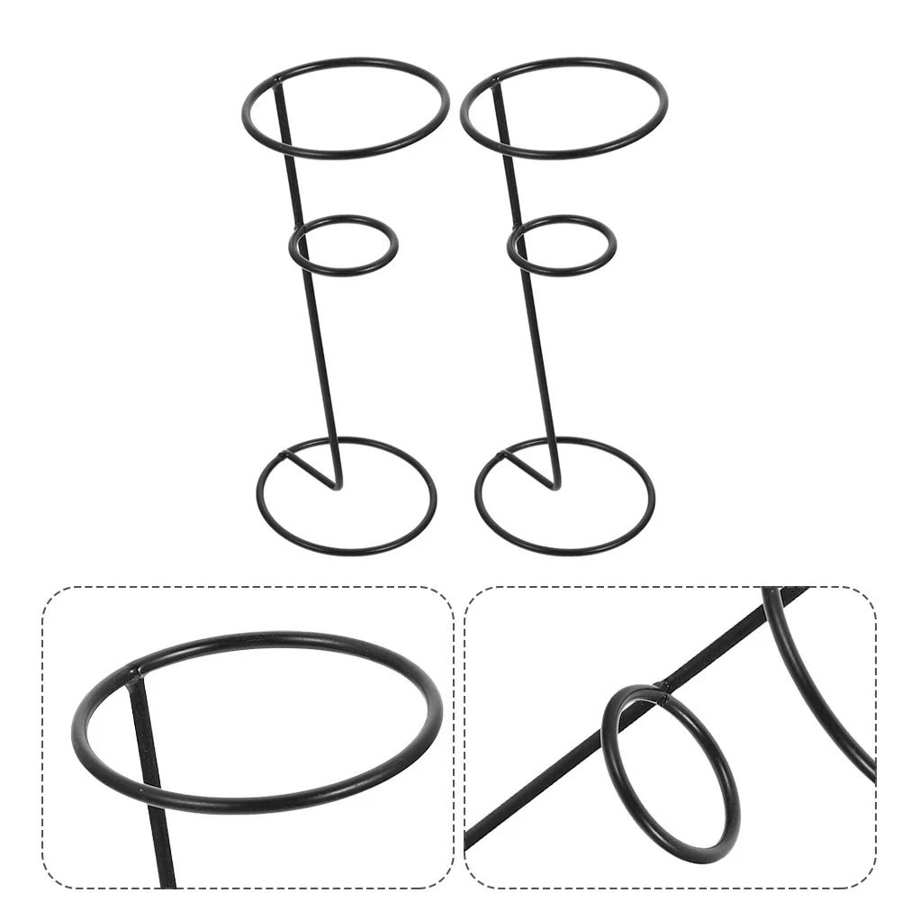 

2Pcs IceCream Cone Holders Display Rack Iron Metal Durable Ice Cream Holders Structure Stable Desktop Restaurants Stores