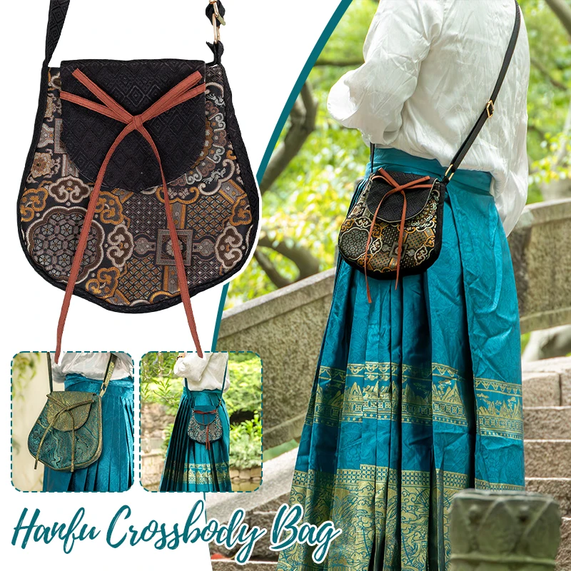 

Crossbody Bag for Women Vintage Chinese Cute Bow Patchwork Shoulder Bag, Large Capacity, Stylish & Spacious Cosplay