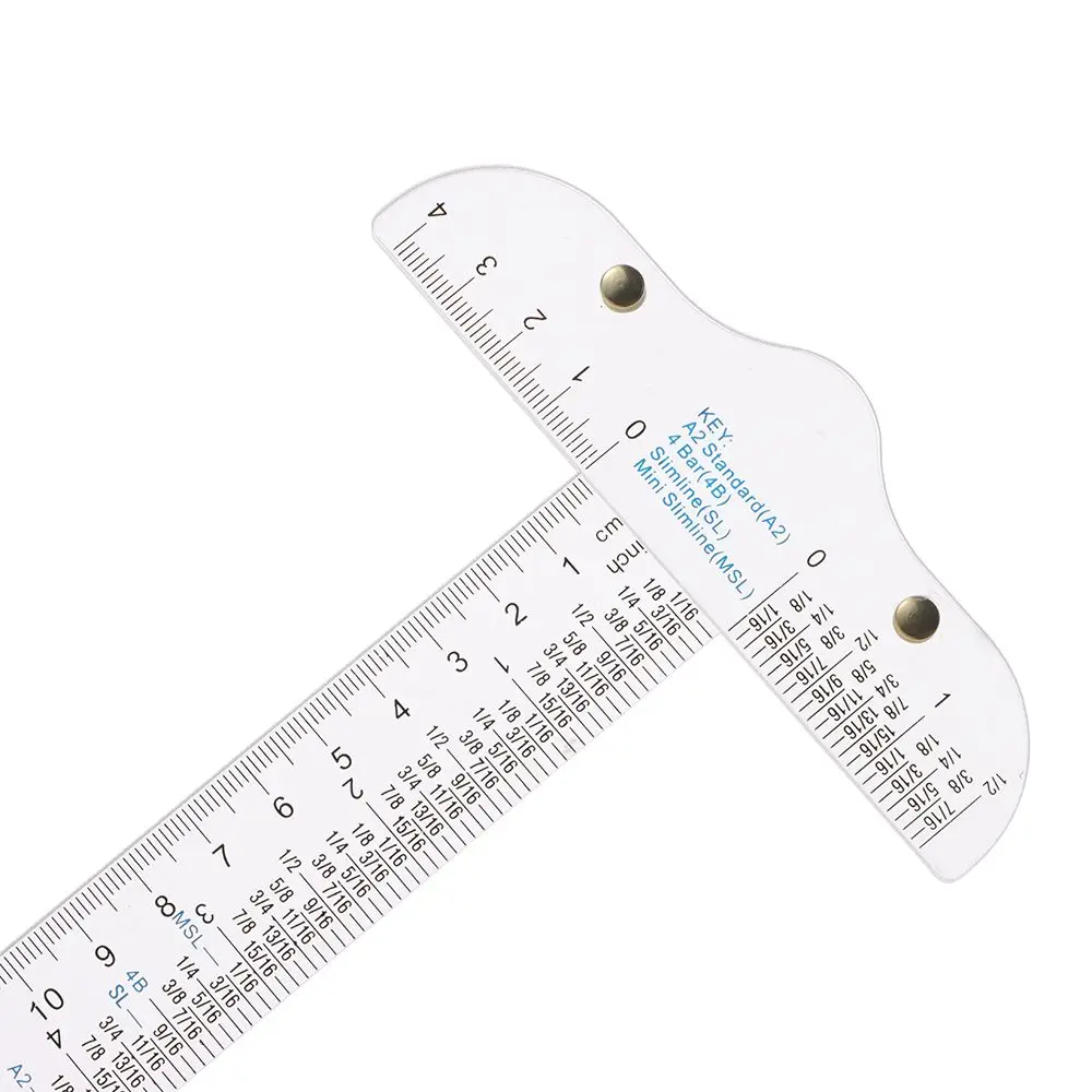 Transparent Easy Reference While Crafting Clear Handtool T-Square Ruler Graduated T-Ruler Inch Metric T-Square 6"