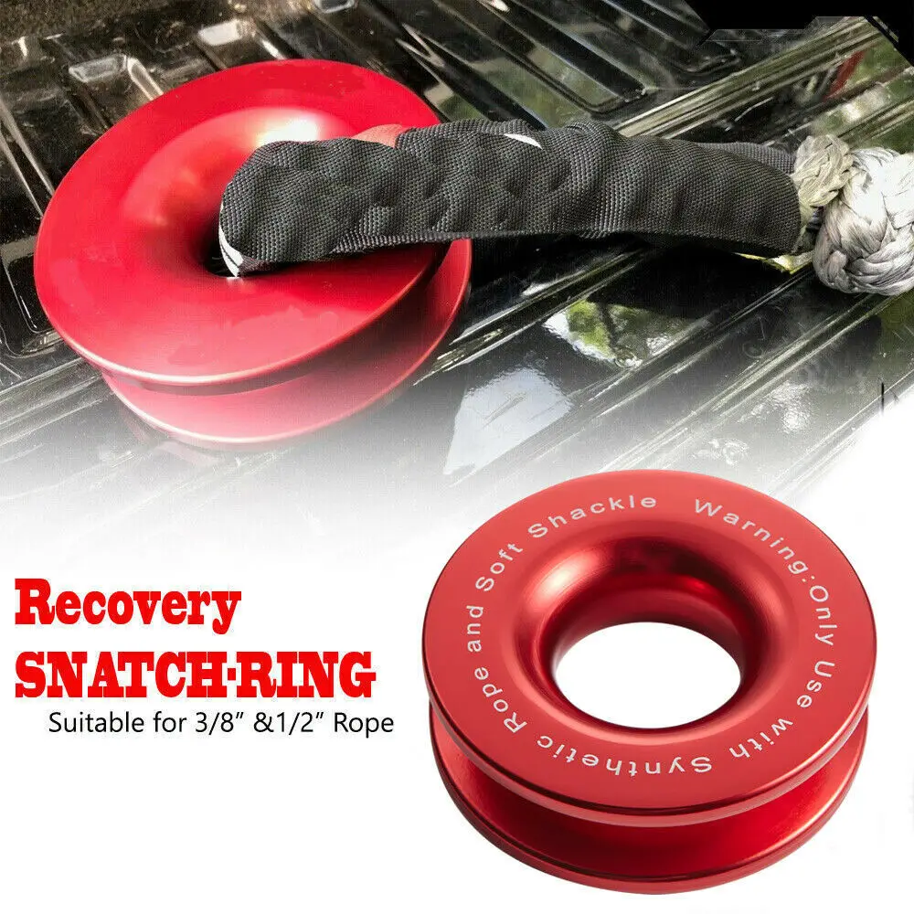 

Winch Snatch Recovery Ring For Shackle ATV UTV Recovery 41000LBS Trucks Loop Snatch Block Off- Road Winch Pulley Cable Hook