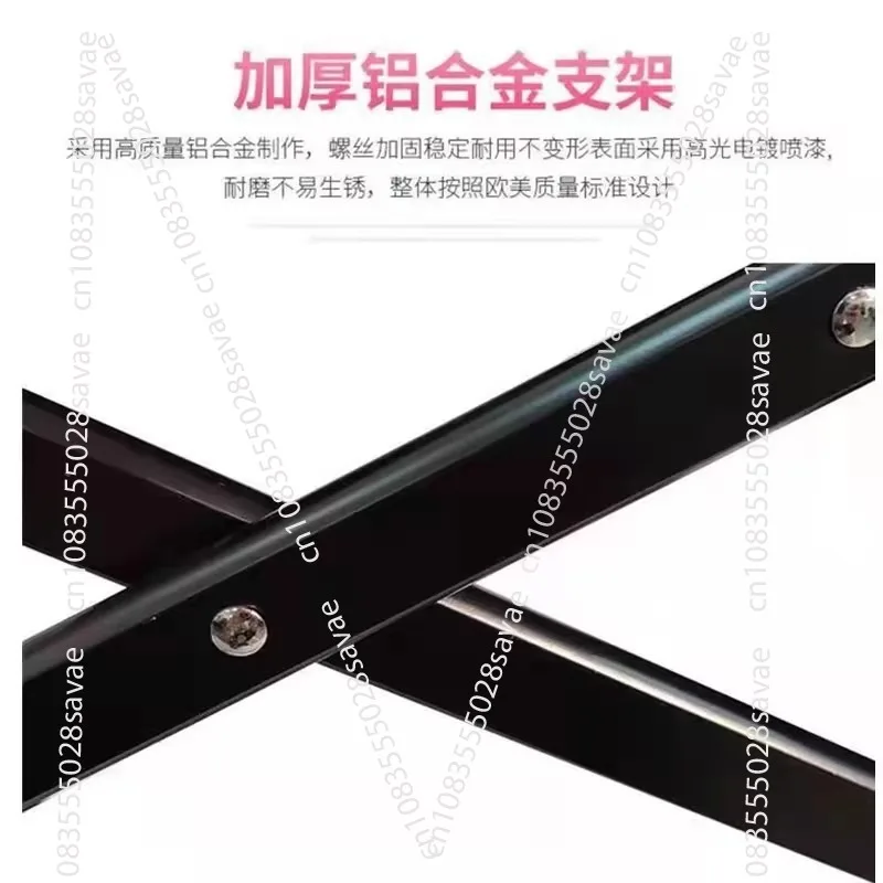 

Summer New Aluminum Alloy High Legged Black Folding Chair Camping Portable Director Chair