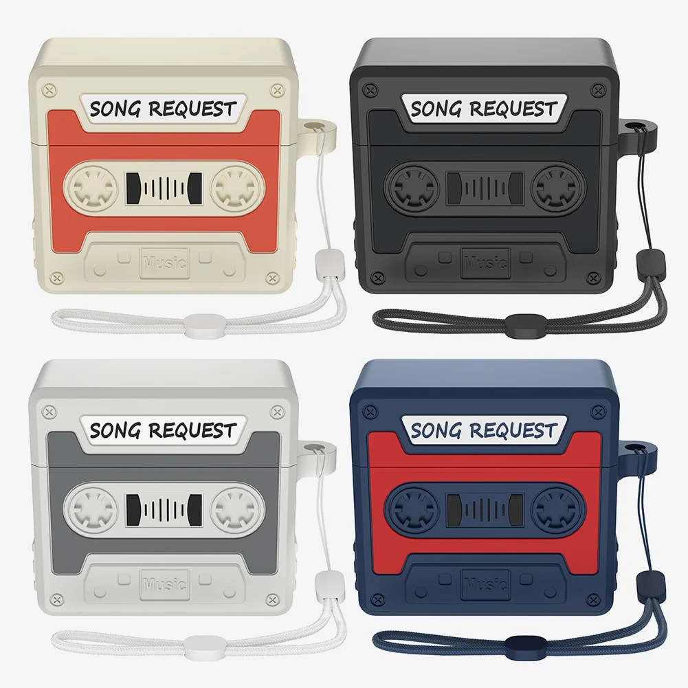 كاسيت الشريط غطاء من السيليكون ثلاثية الأبعاد لطيف لينة غطاء سيليكون للصدمات الكرتون سيليكون واقية ل AirPods 4th Gen 2024 #6