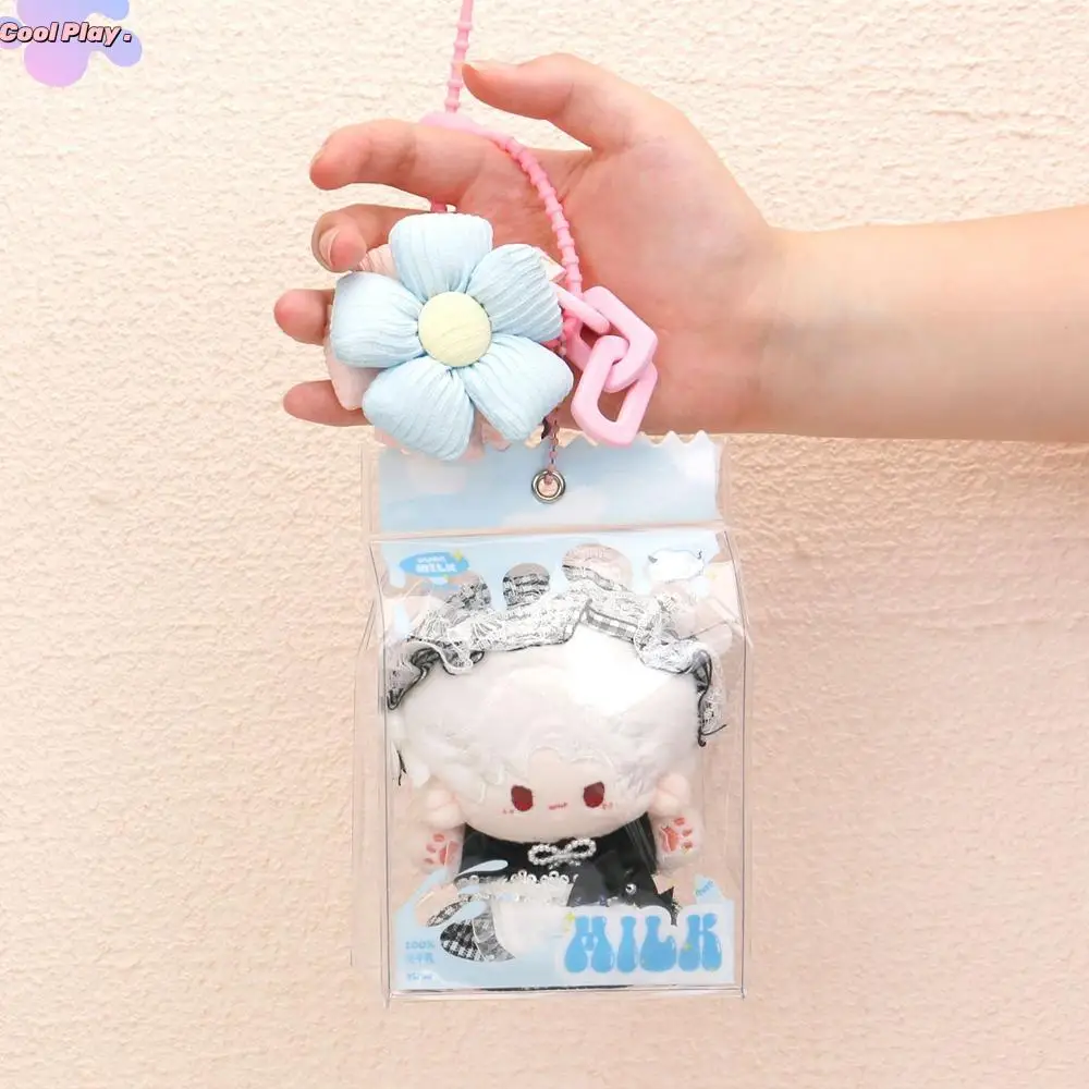 

Flower Keychain Transparent Doll Bag Doll Accessories Display Doll Storage Bag Clear Lightweight Outdoor Doll Display Bag