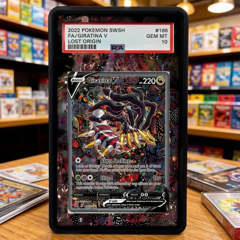 Display de Arte Anime para Pokémon Giratina Zapdos, Presentes de Arte de Coleção de Jogos de Anime, Estojo Protetor de Acrílico, Chaveiro, Brinquedos de Nível de Avaliação