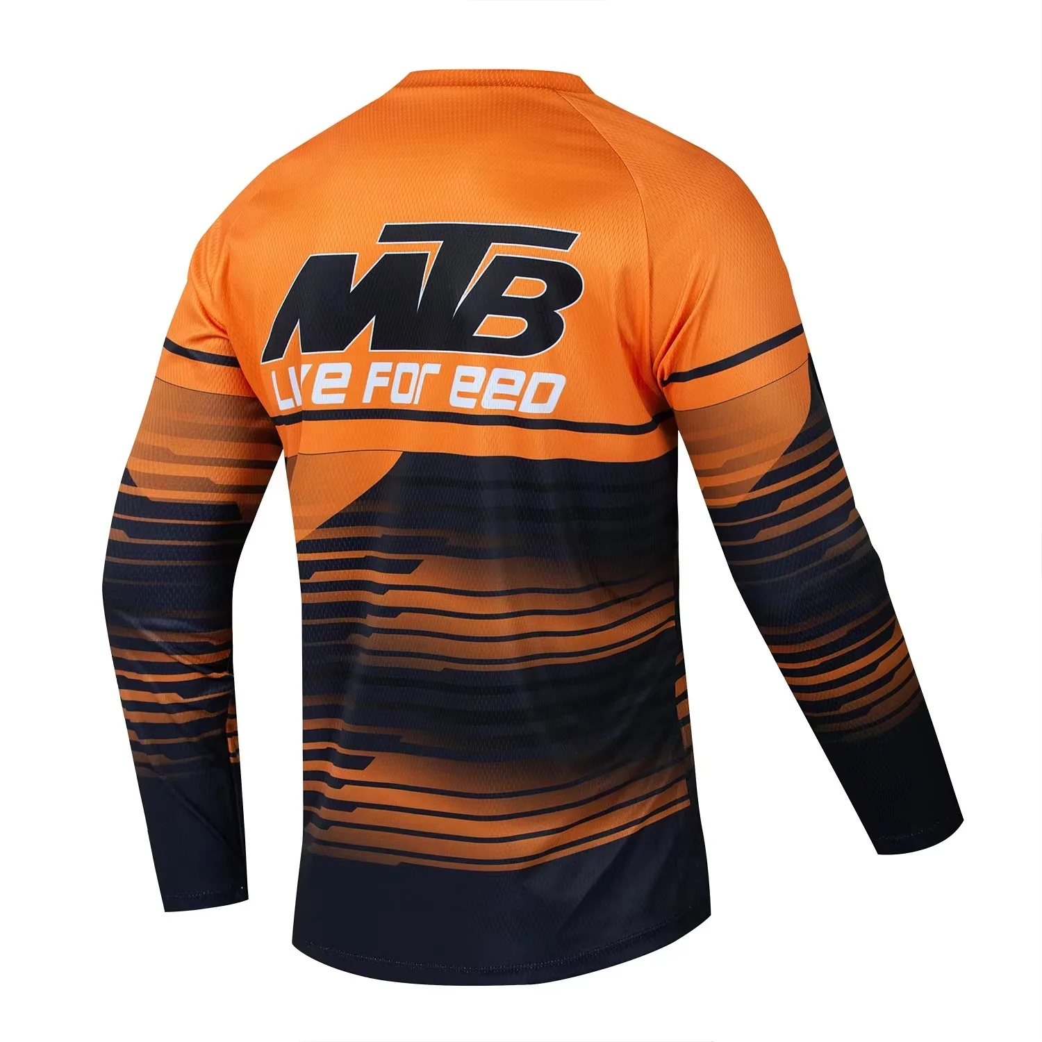Neu eingetroffen: Unisex-T-Shirt mit Splash-Motiv, V-Ausschnitt, langen Ärmeln, aus Jersey, für Motocross, geeignet für Offroad-, Dirtbike- und Downhill-Fahrten. – Detail 13
