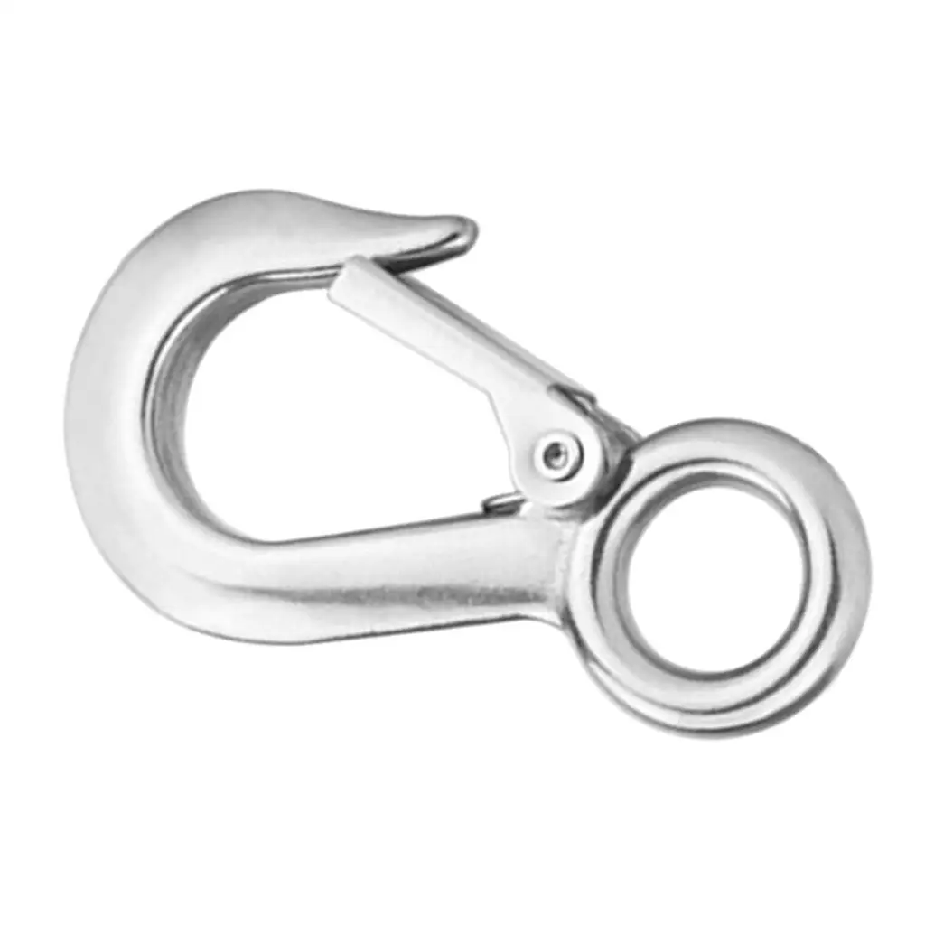 Eye Hoist Sling Hook Stainless Steel Carabiner for Crane UTV ATV Winch Cable