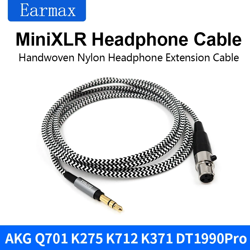 For Beyerdynamic AKG Q701 K702 K271S K701 K272 K371 K275 K267 DT1770Pro DT7990Pro H118 H128 MINIXLR Nylon Braided Cable