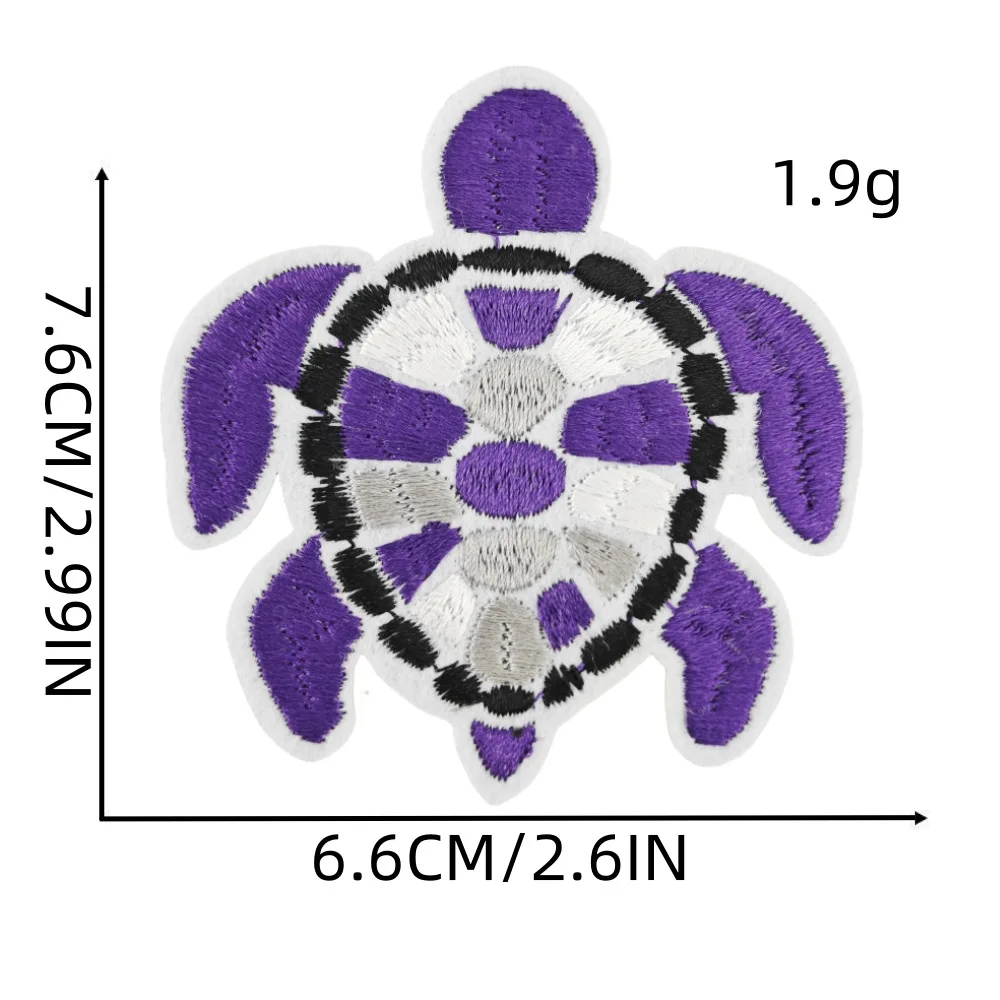 Sea turtle Embroidered Iron On Patch Applique Diy Name Badge Alphabet Patches For Clothing Bag Accessories