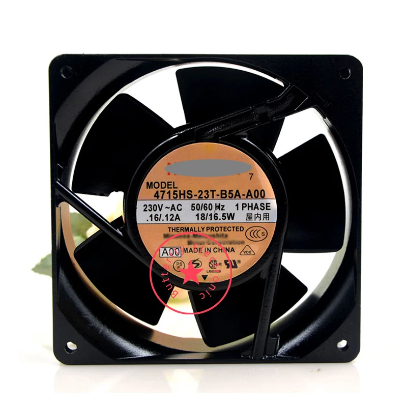 

BRAND NEW 4715HS-23T-B5A-A00 AC230V 0.16A/0.12A 18W/16.5W COOLING FAN COOLER 120*120*38MM 12CM 12038