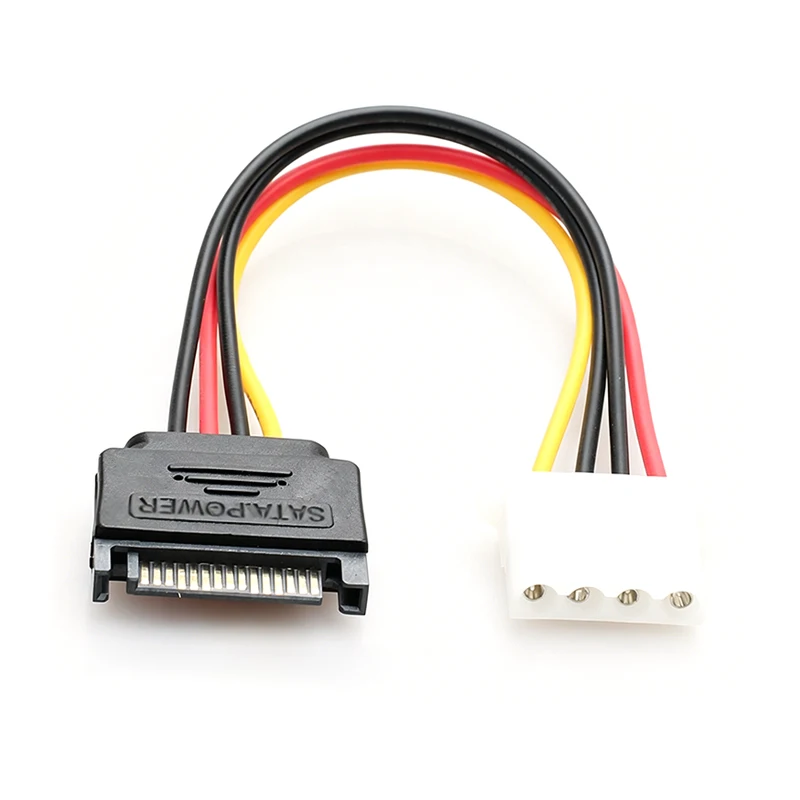 

4 Pin Molex IDE To 15 Pin SATA Power Cable Male To Female SATA Extension Cord Hard Drive Disk Power Supply Cable Adapter For PC