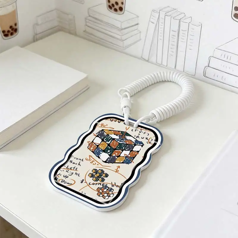 Card Protection Cover for Kpop Photocard Holder Stretchable Spring Cord Student Bus/Meal Card Protection Case Photo Protector