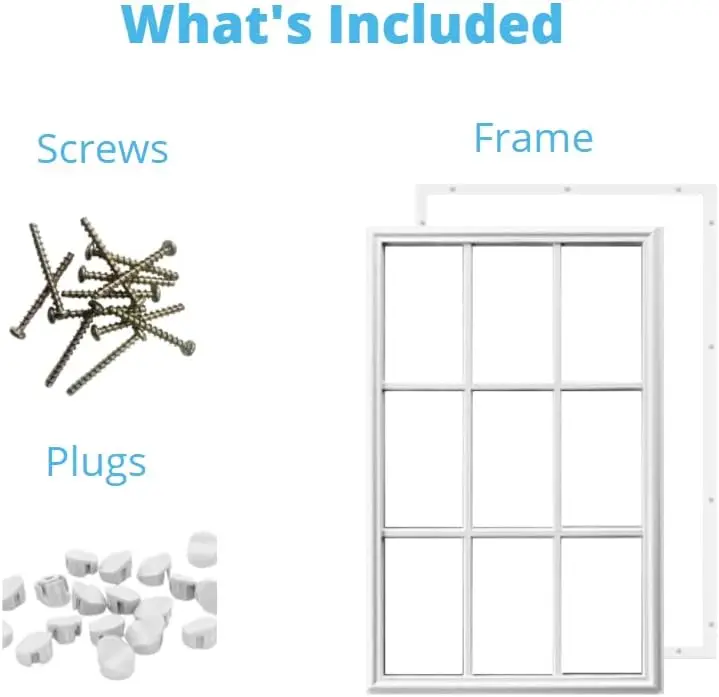 NEW Entry Door Frame Only Replacement Kit-Glass NOT Included! (9 Lite for 1/2" Glass, 22" x 36")
