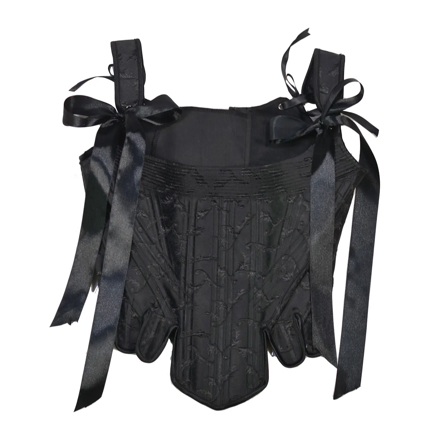 Women Corset with Straps Black Overbust Corsets Vest Plus Size Steampunk Corsets and Bustiers Jacquard Corset Top