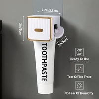 Toothpaste squeezer, bathroom roller tube toothpaste holder and toothpaste clip can store cleanser and cream