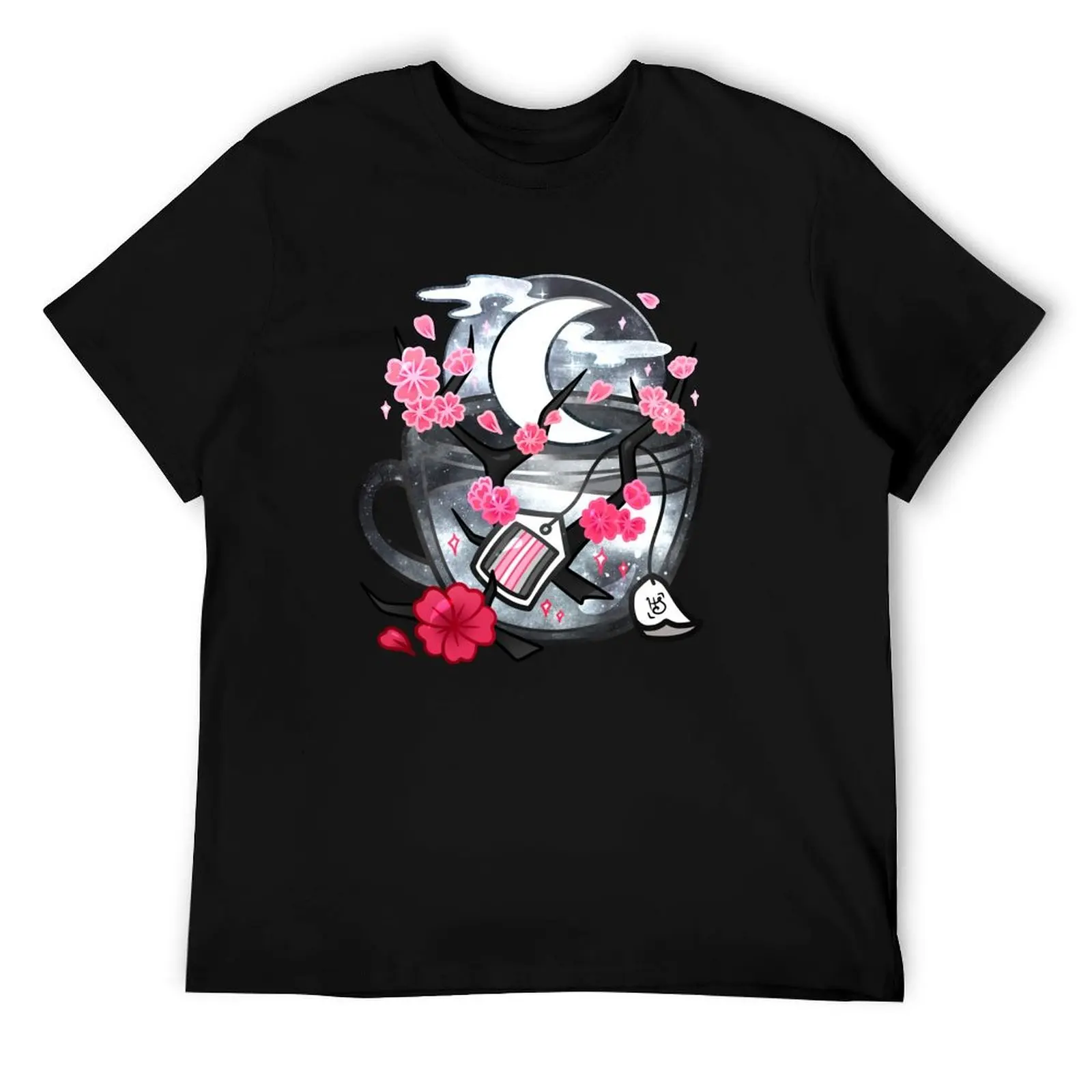 

Pride Flag Teacup - Moonlight Sakura Demigirl T-Shirt printed t shirts for man graphic t shirts for man T-Shirt