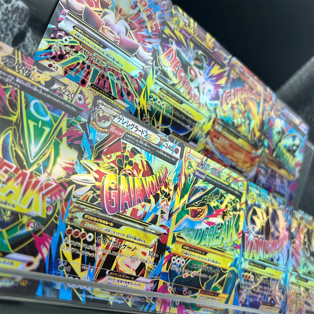 DIY Anime Proxy PTCG Collection Card 2015 FA/M RAYQUAZA EX BANDIT RING-1ST ED. #095 Mewtwo JAPANESE Color Flash Card Child Gifts view 5