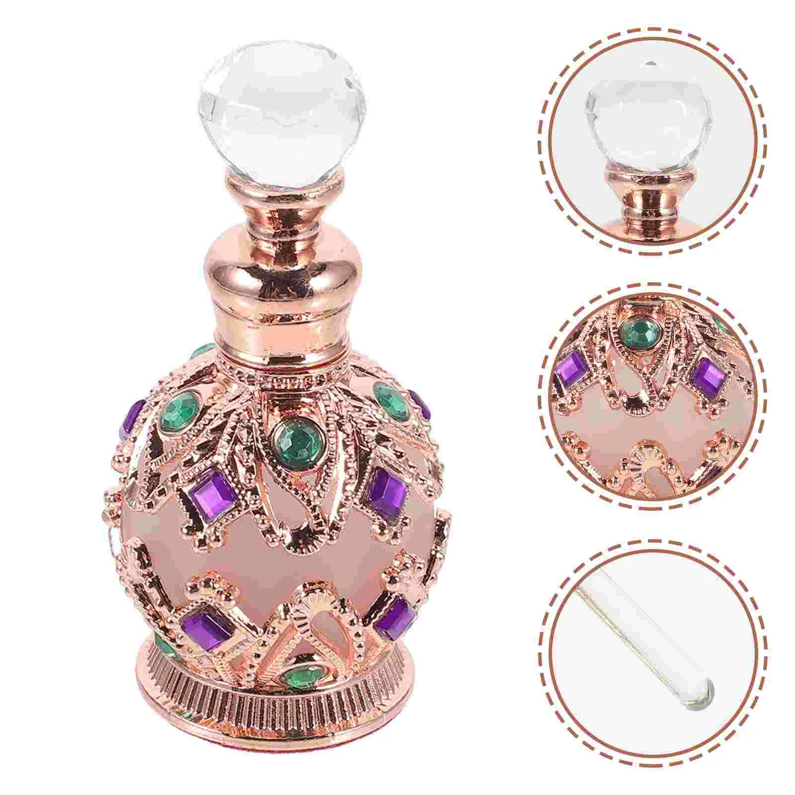 

Perfume Bottle Gift Refillable Vintage Portable Decorative Travel Size Metal Glass Fragrance Essential Oil Packaging