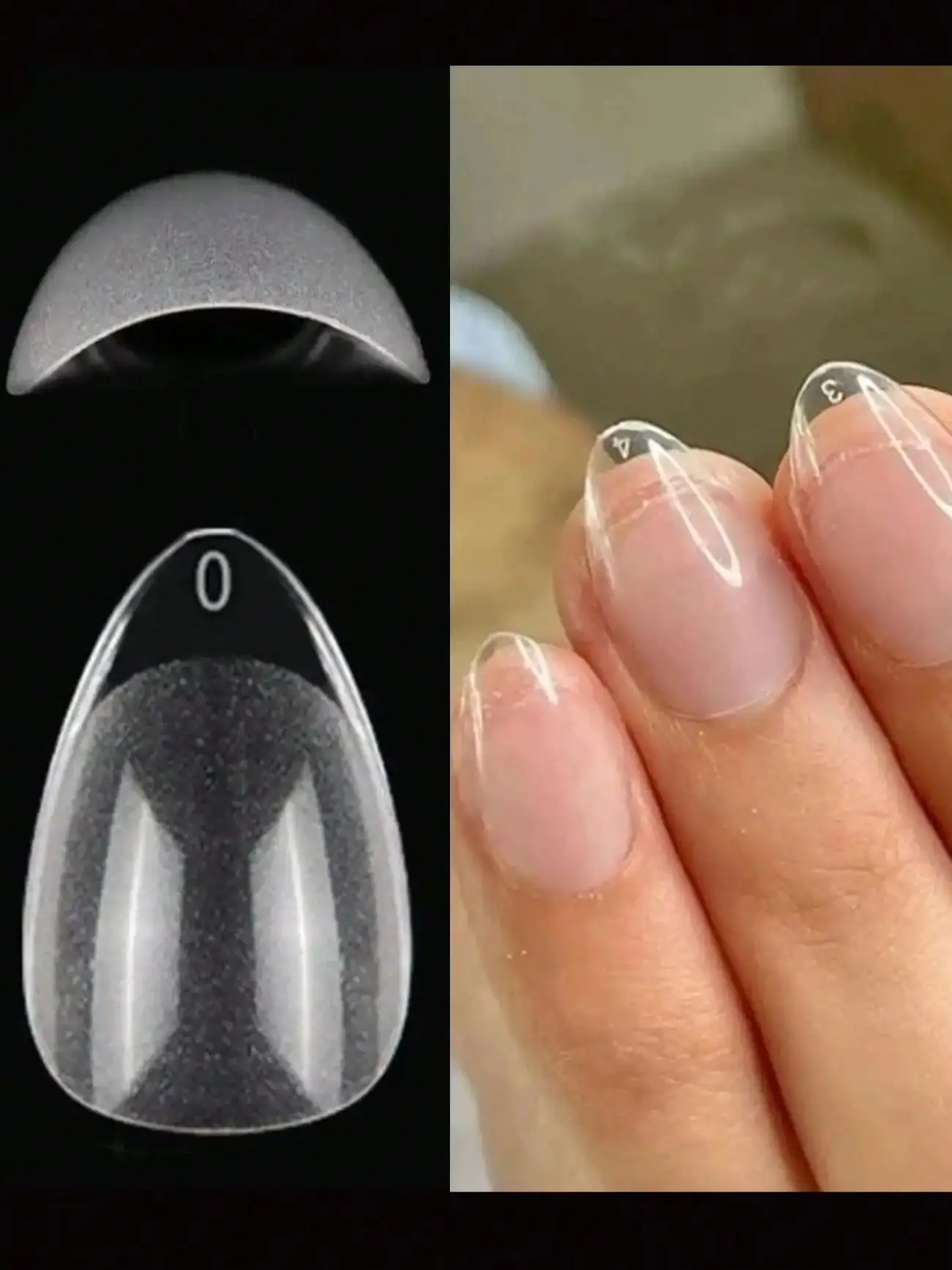 120 pièces pointes d'ongles courtes en forme d'amande, pointes d'ongles en Gel souple Transparent Semi-mat à couverture complète ongles à pression en forme d'amande