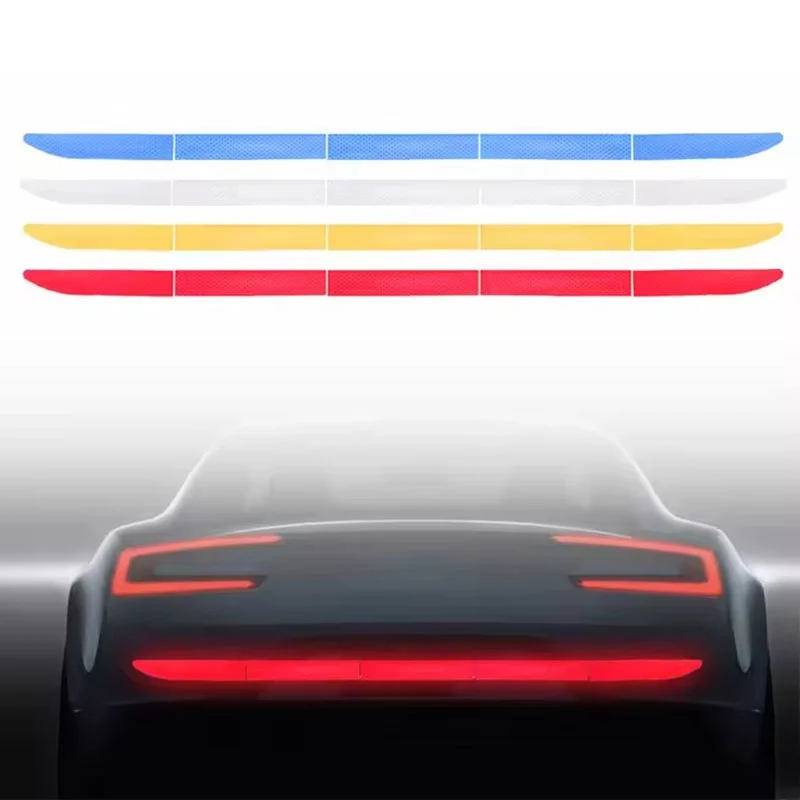 Universal Car Rearview Mirror Reflector Safety Strip Stickers Anti-Collision Night Safety Protection Auto Exterior Accessories