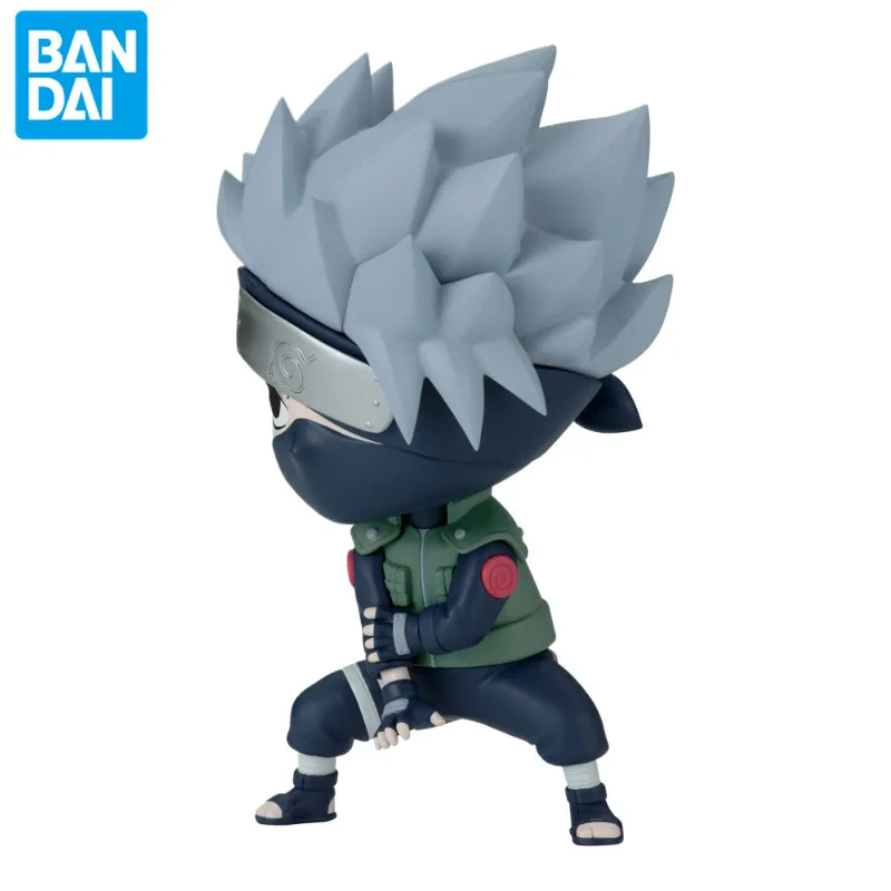 Bandai Genuine Anime Naruto Hatake Kakashi REPOPRIZE Q Version Doll PVC 9cm Scene Ornament Figure Model Toy Gift Collection