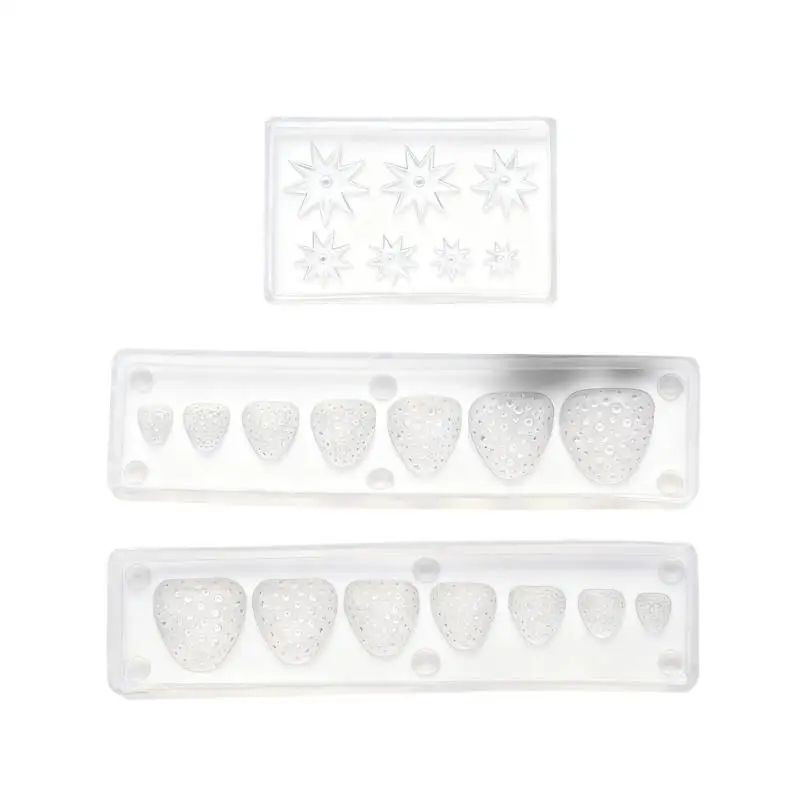 

652F Гибкая силиконовая миниатюрная форма в форме клубники для изготовления смолы в домашних условиях