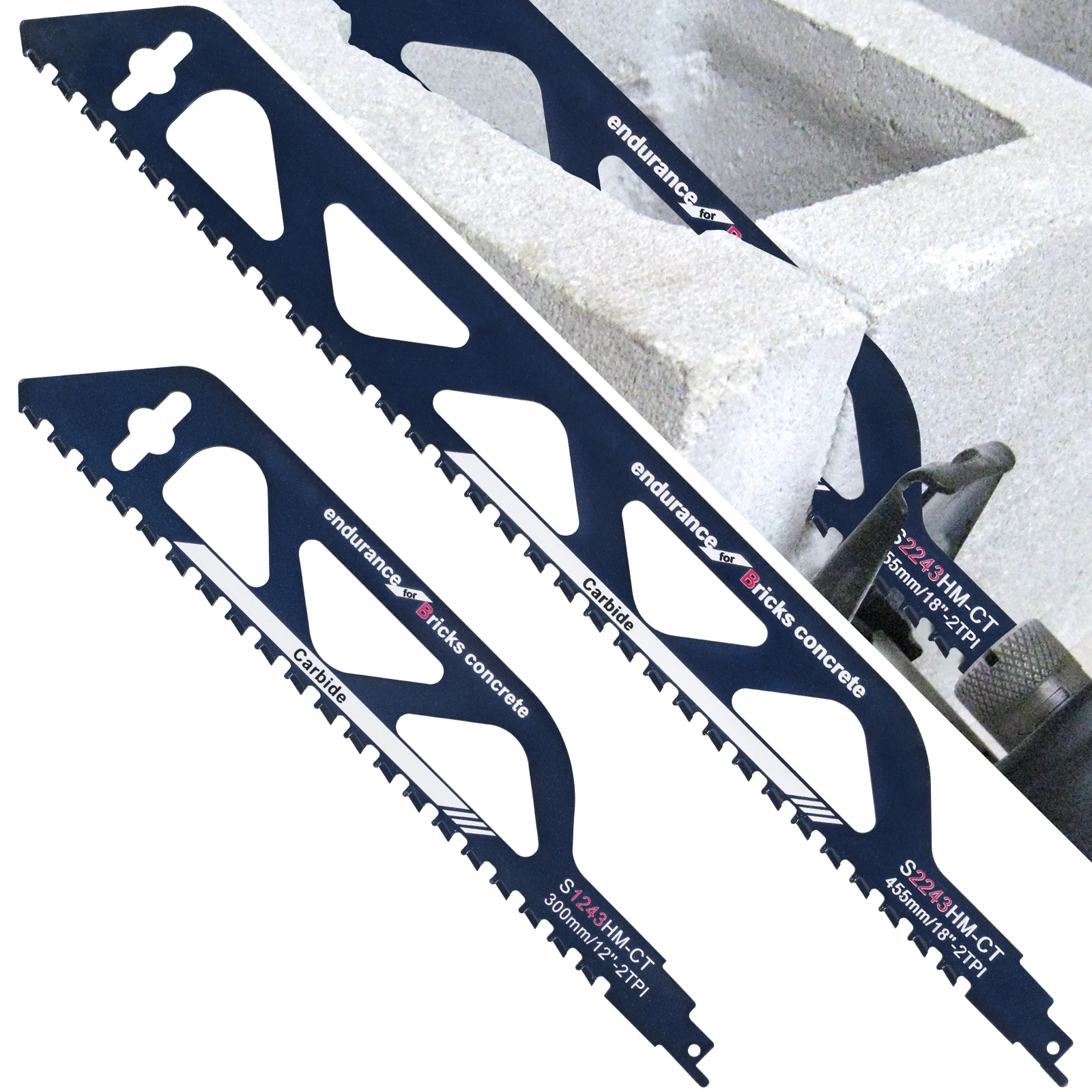 

Hard Alloy Reciprocating Saw Blade Demolition Masonry Saw Blade HCS Saber Saw for Cutting Brick Wood PVC Tube Porous Concrete