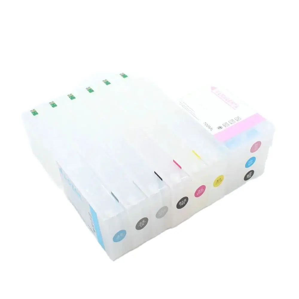 9color 700ml T8041-T8049 Empty Refillable Ink Cartridge With Chip For Epson SureColor P6000 P7000 P8000 P9000 Printer