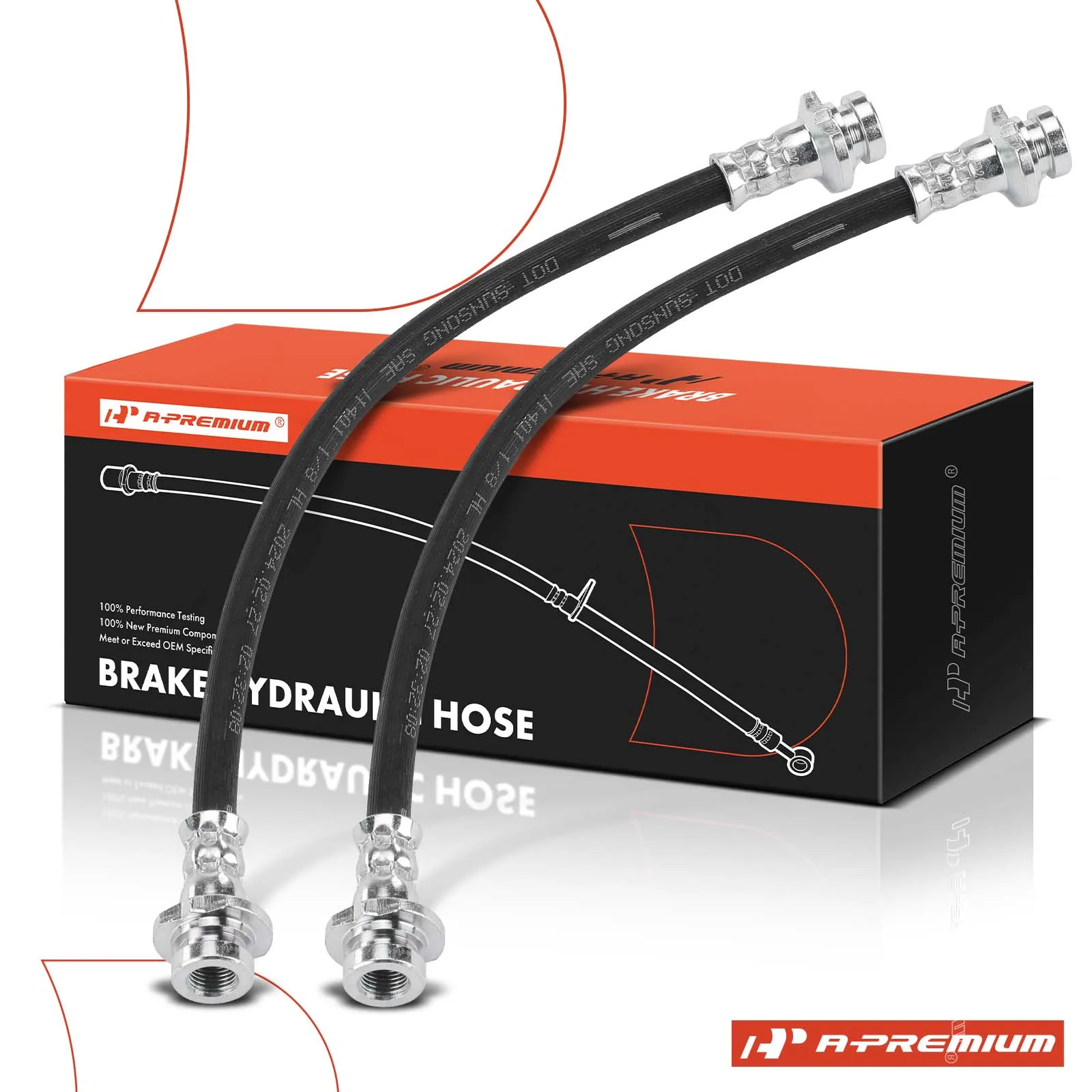 A-Premium 2Pcs Front or Rear Brake Hydraulic Hose for Nissan Sentra 2013-2021 Versa 2007-2012 Cube 2009-2014 300ZX Datsun 310