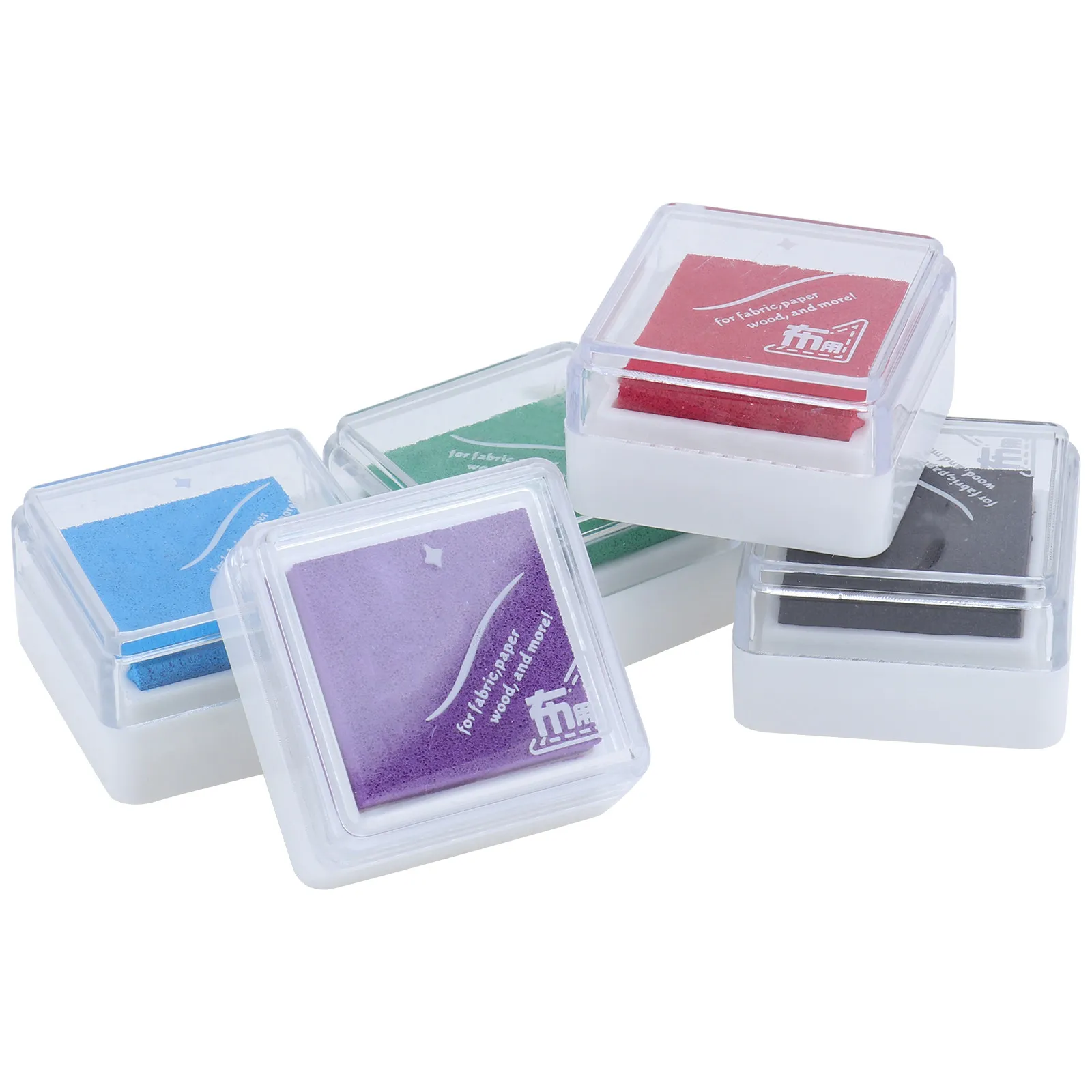 5Pcs Ink Pad Multi-Color DIY Finger Ink Stamp Set Fast Drying for Paper Wood Fabric Crafts DIY Crafts Making Supply