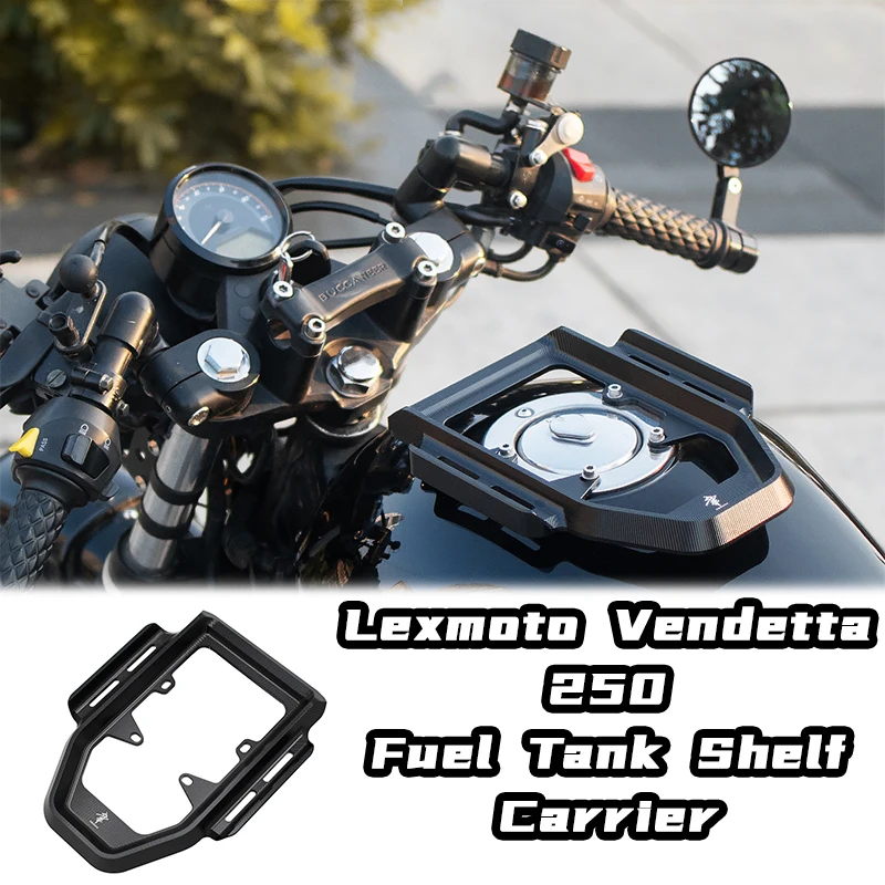 

Motorcycle Fuel Tank Support Shelf Luggage Carrier Black Petrol Cans Brackets Oilpot Rack for Lexmoto Vendetta 250