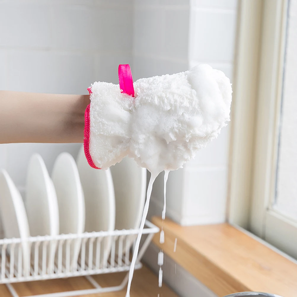 

Bamboo Fiber Dishwashing Glove Waterproof Non-Slip Kitchen Cleaning Glove Household Strong Thick Eco-Friendly For Dishwashing