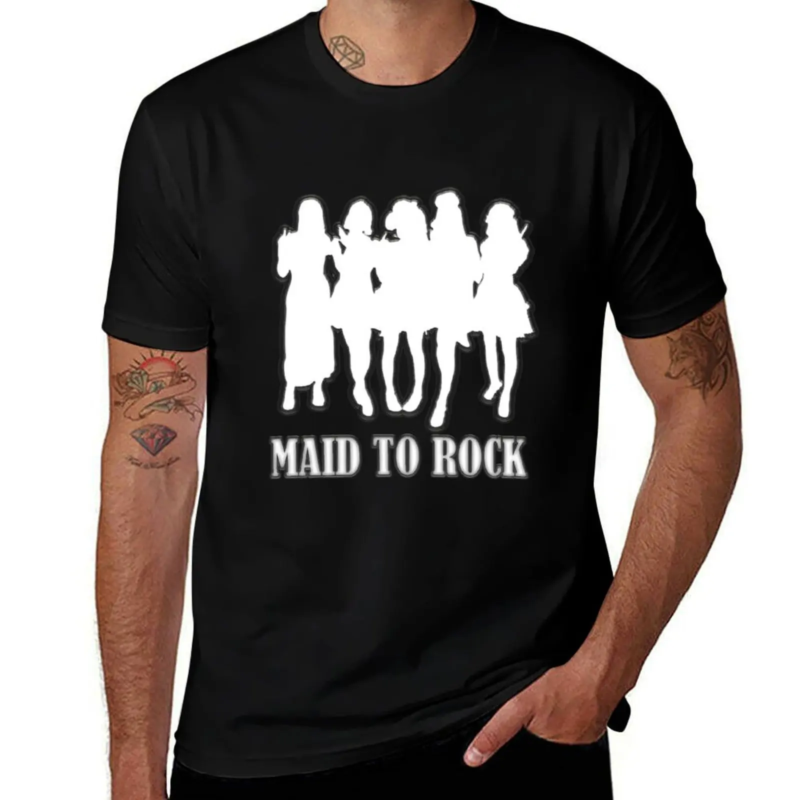 

Футболка Maid To Rock II, хлопковая футболка, мужская футболка из 100% хлопка