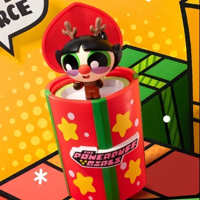 POP MART Powerpuff Girls Party Surprise Series Caja Sorpresa de Juguetes Figuras de Acción Anime Kawaii Muñecas Caja Misteriosa