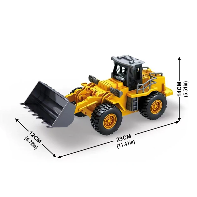 2.4G Alloy Remote Control Dump Truck Excavator Bulldozer Engineering Vehicle 9 Channels RC Trucks Model Children\'s Toy Kids Gift