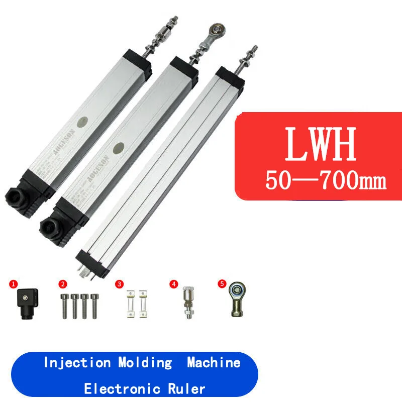Aogeson Máquina de Moldagem por Injeção Régua Eletrônica Régua de Resistência de Pull Rod Ktc Lwh50700 mm Sensor de Deslocamento Linear