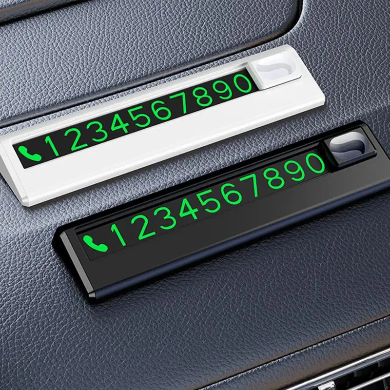 Phone Number In The Car Business Card Temporary Parking Card Plate Car Stickers Styling Switch Auto Accessories